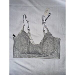Soma Telltale The Dreamer Bralette Womens Large Heather Stormy Grey NWT